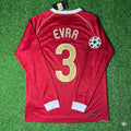 2006 Patrice Evra #3 Manchester United 2007 Red Golden Football Jersey – Back View