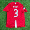 Patrice Evra Manchester United 2008 Champions League Final Retro Football Jersey – Back View