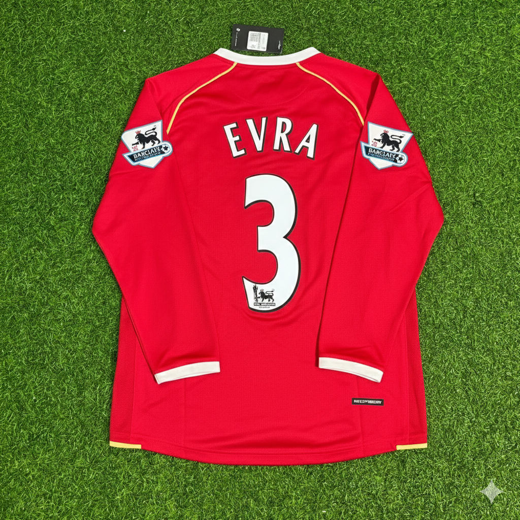 Manchester United 2006-2007 Red Jersey – Patrice Evra – Back View