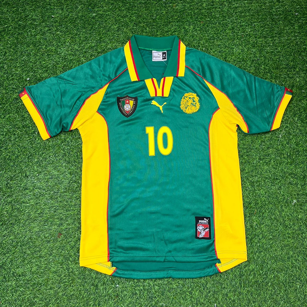 Patrick Mboma Cameroon Retro Football Jersey – Front View