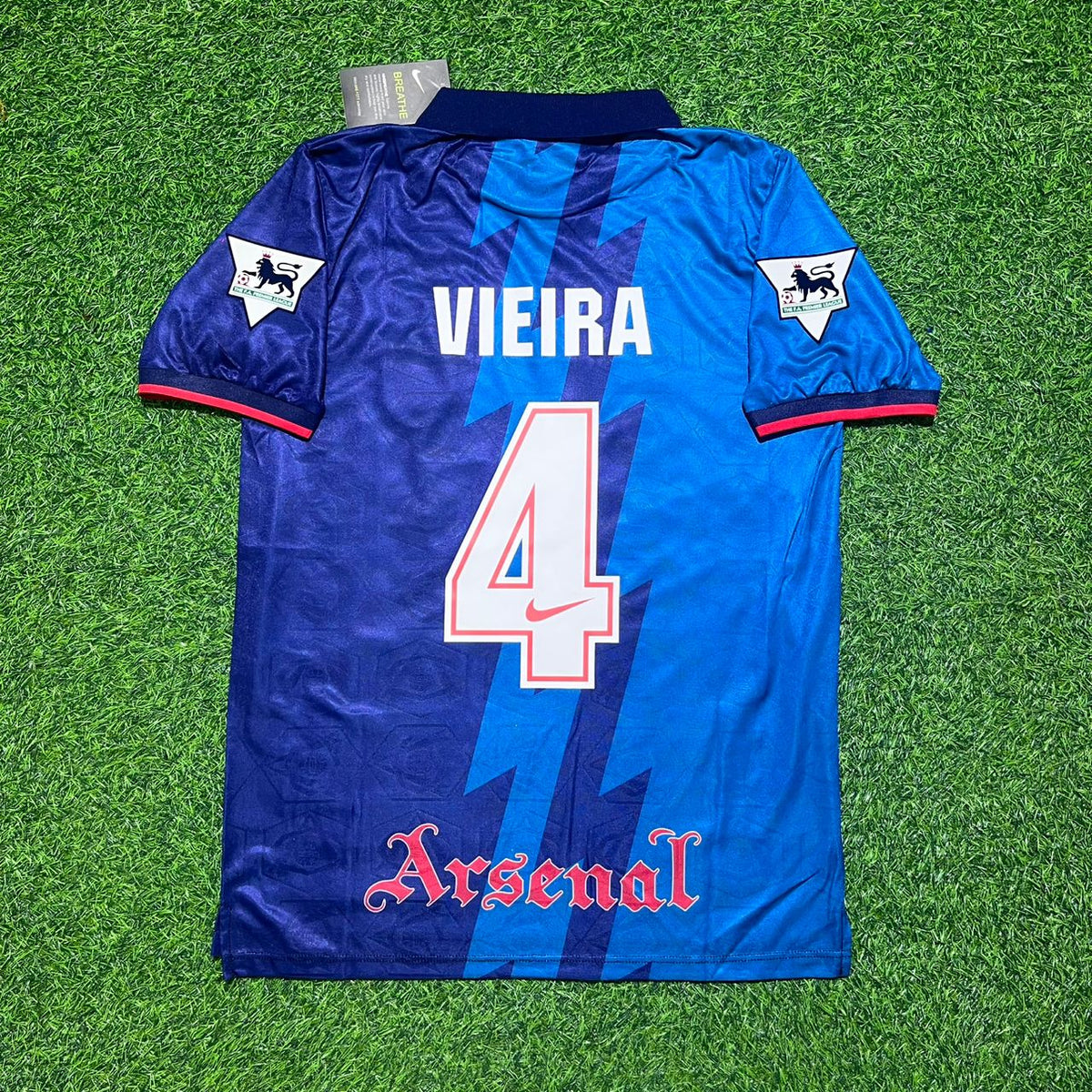 Arsenal Retro 1998 Season Retro Jersey – Patrick Vieira – Detailed View