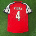 Arsenal 1999/02 Red White Retro Jersey – Patrick Vieira #4 – Back View