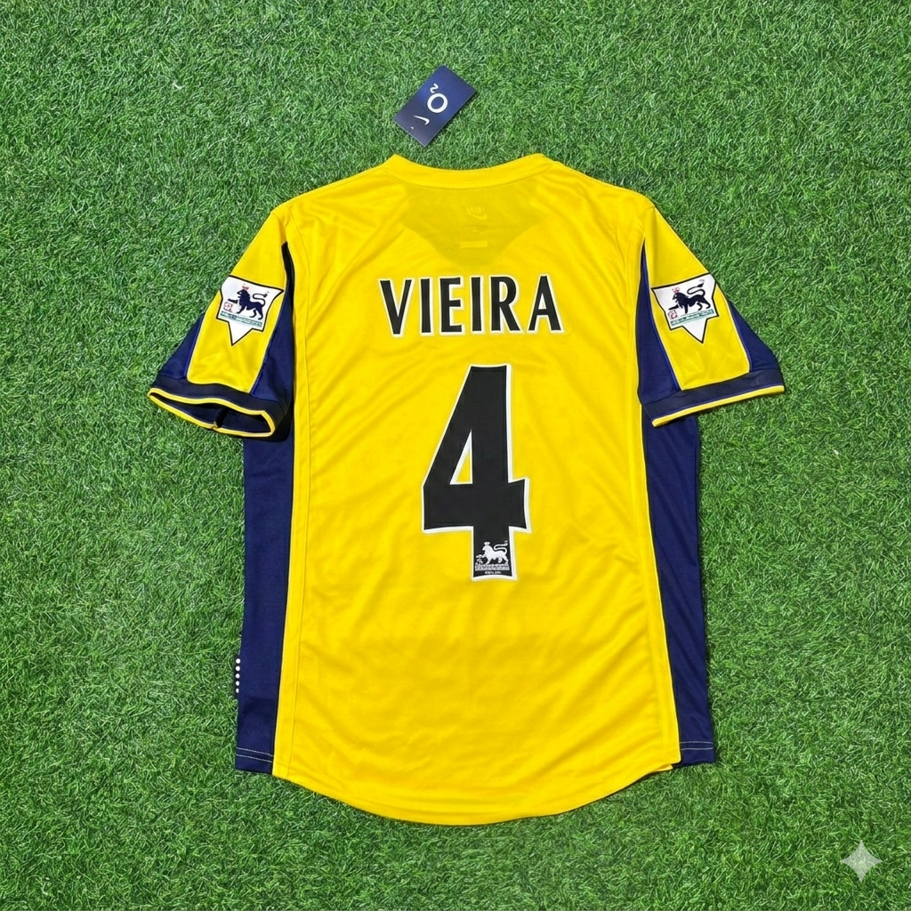 2000 Patrick Vieira - Arsenal Retro Football Jersey – Back View