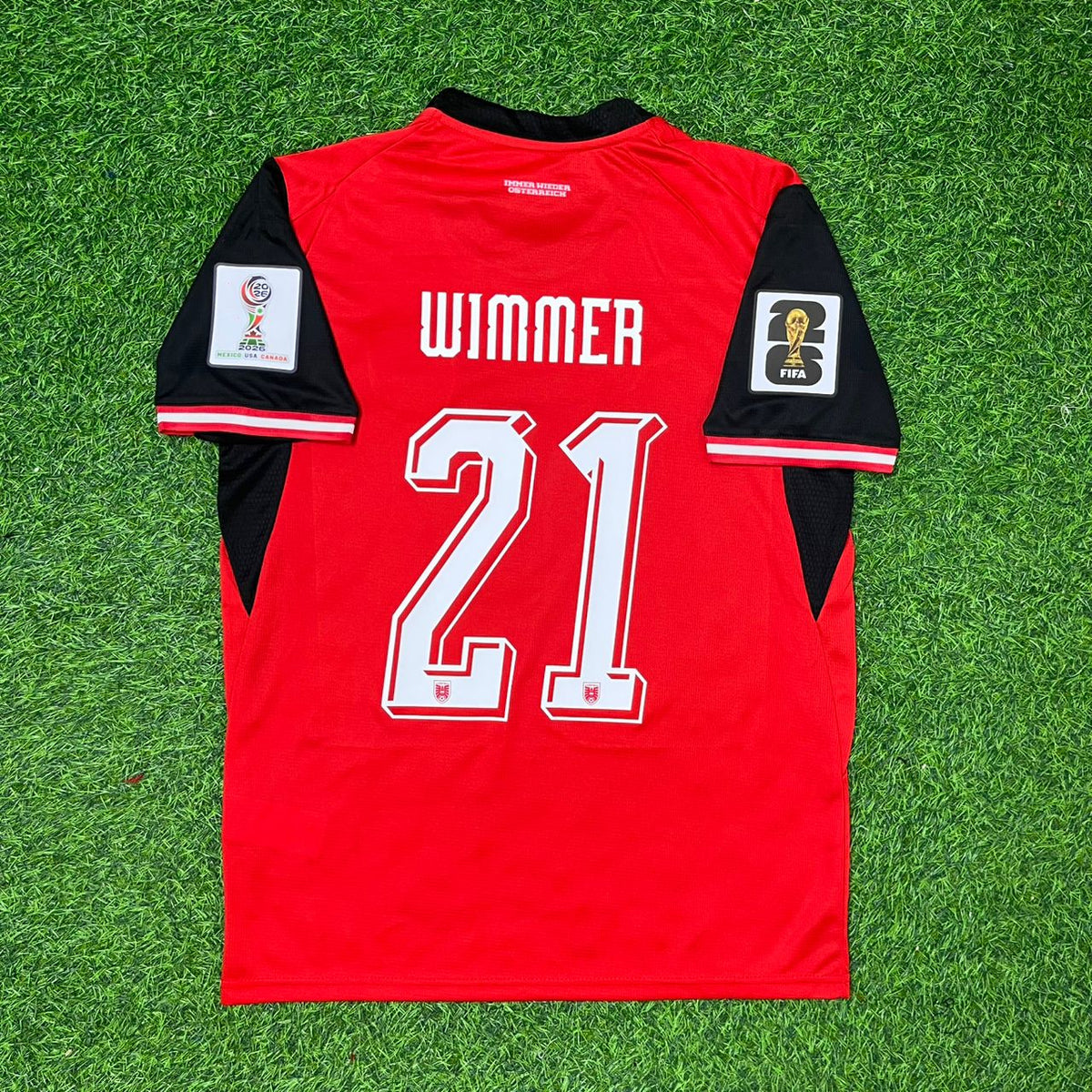 Austria 2026 World Cup Football Jersey – Patrick Wimmer – Back View