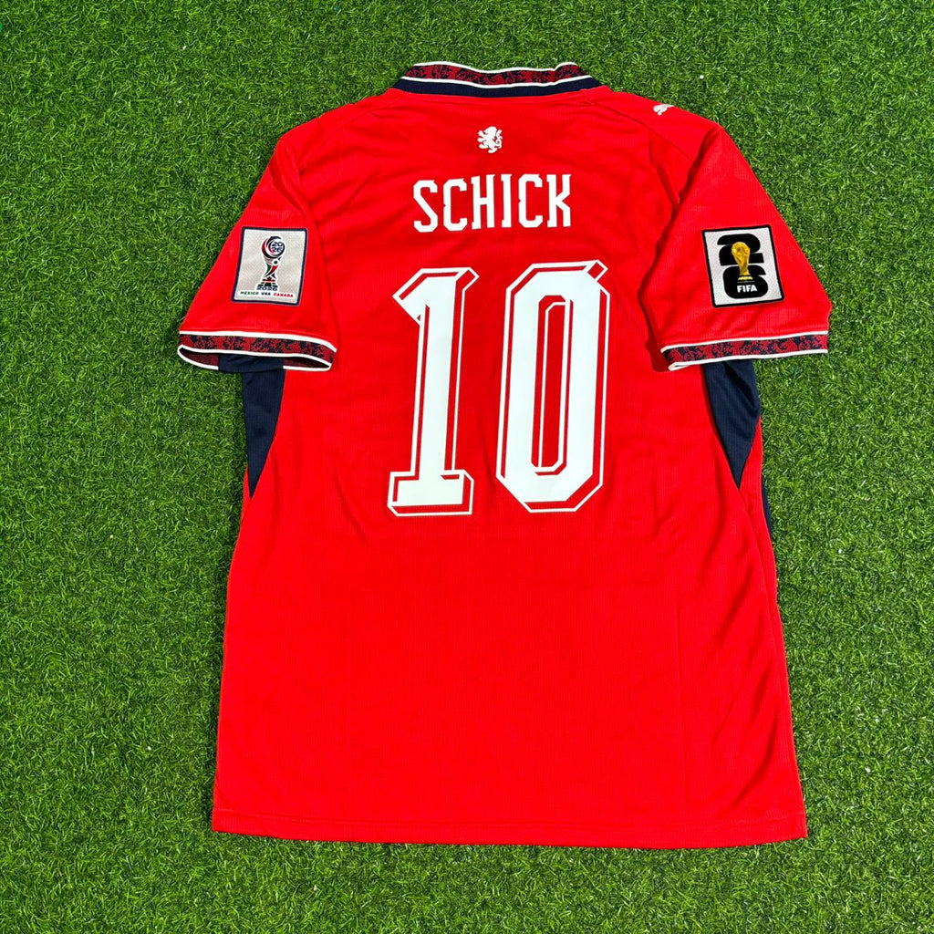 Patrik Schick #10 Czech Republic Czechia 2026 World Cup Football Jersey – Back View