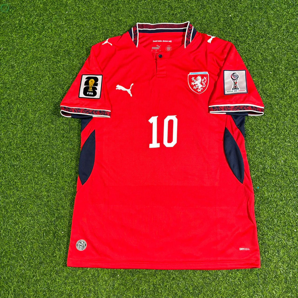 Patrik Schick #10 Czech Republic Czechia 2026 World Cup Football Jersey – Front View