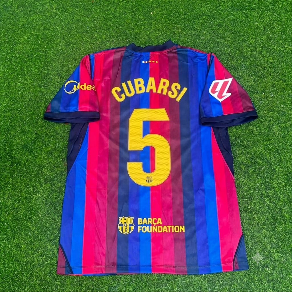 2027 Pau Cubarsi #5 Barcelona Home Football Jersey – Back View