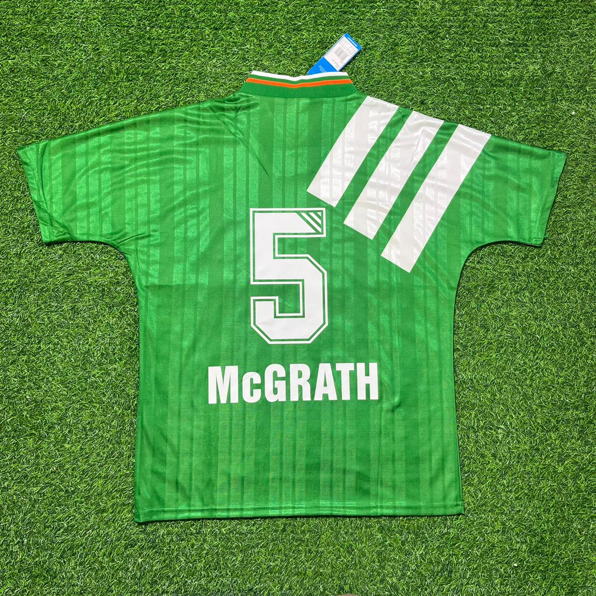 Ireland EIRE 1992 1994 Retro Football Jersey – Paul McGrath – Back View