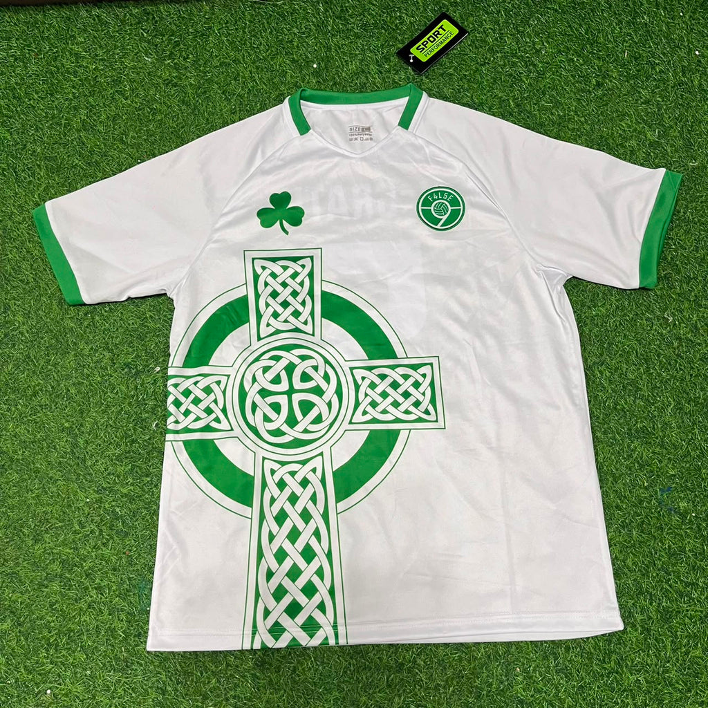 Ireland Vintage Special Edition White Football Jersey – Paul McGrath 5- – Front View