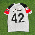 Paul Pogba #42 Manchester United 2011 Champions League Final White Football Jersey – Back View