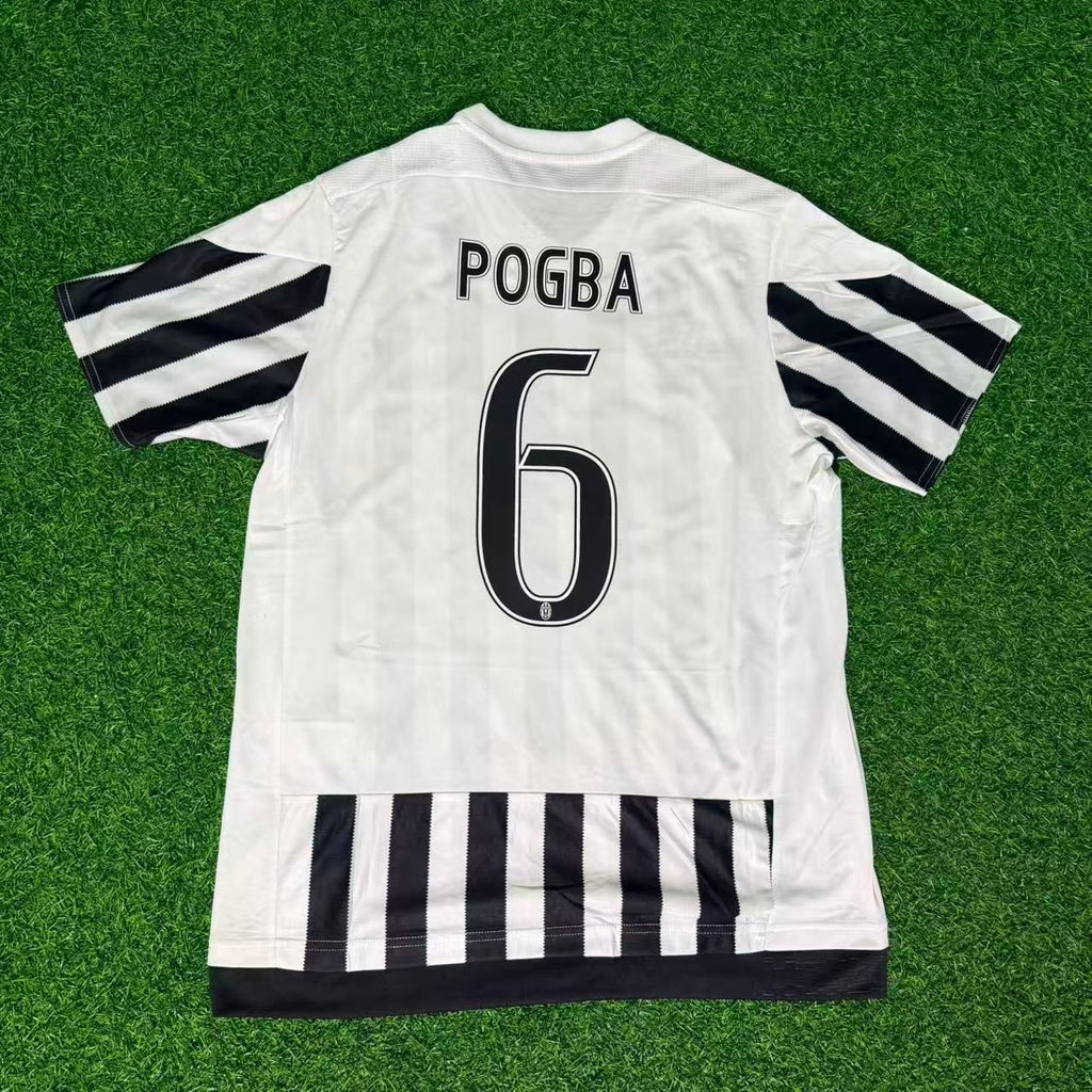 Juventus 2015-2016 Retro Home Football Jersey – Paul Pogba 6- – Back View