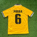 Paul Pogba Juventus 2013/2014 Yellow Away Retro Football Jersey – Back View