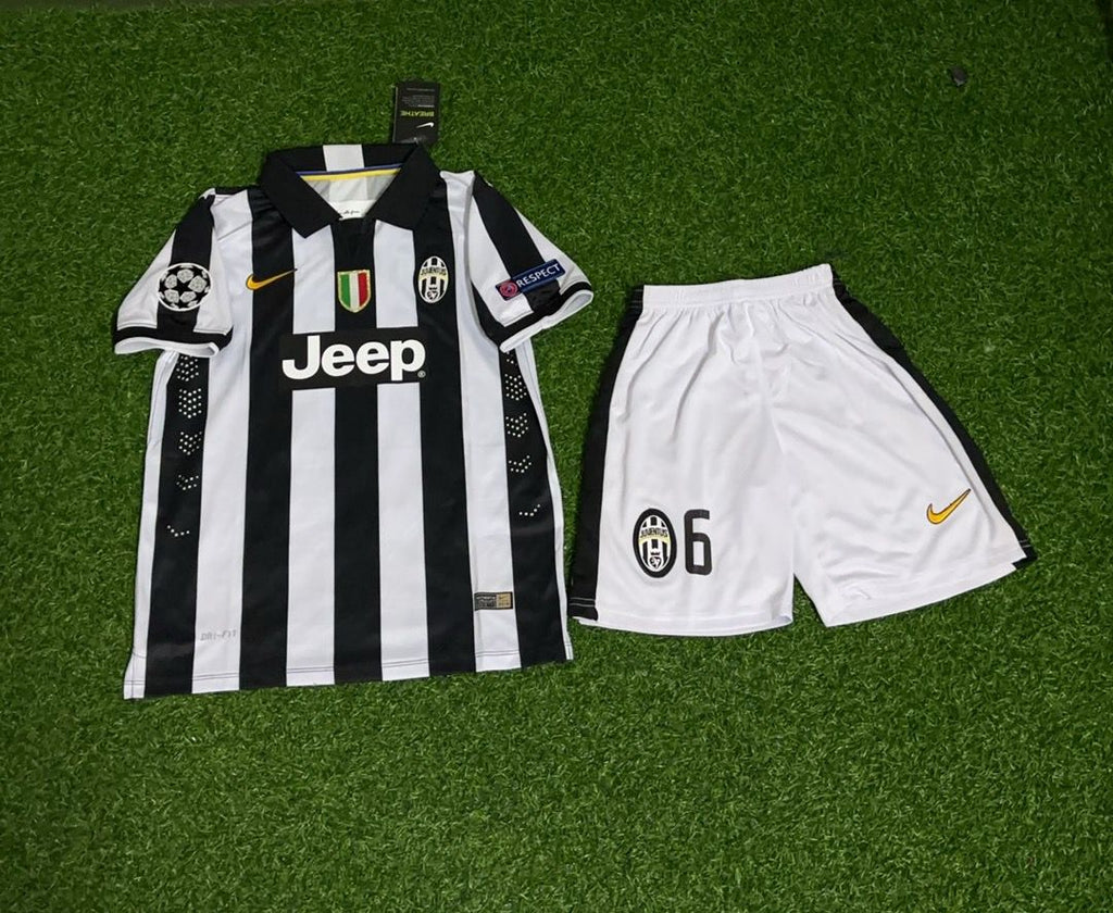 2014/15 Juventus Retro Kids Football Kit Paul Pogba