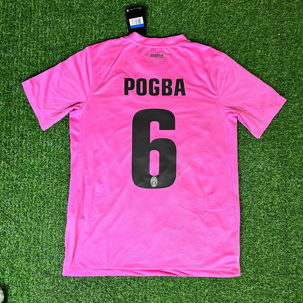 Paul Pogba – Juventus Pink 2012/2013 Season Retro Jersey – Back View