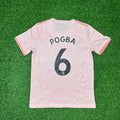 Paul Pogba Manchester United 2018/19 Pink Retro Football Jersey – Back View