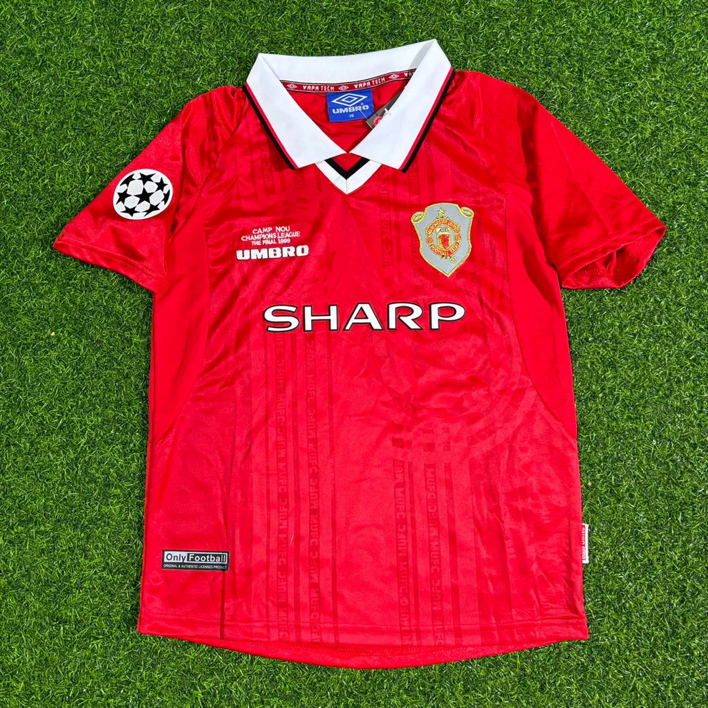 1999 Paul Scholes Manchester United Champions League Final Retro Football Jersey Collection – Front View