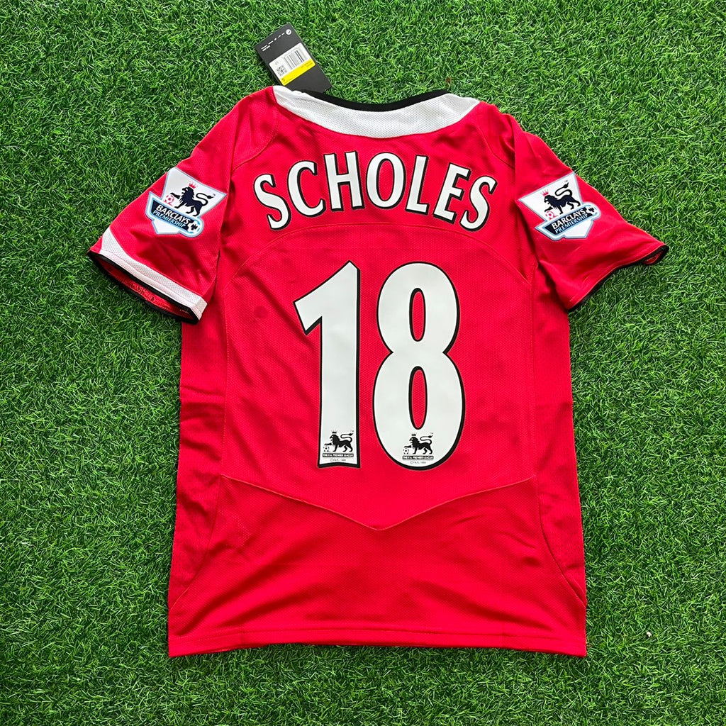 Paul Scholes Manchester United Retro 2005-06 Retro Jersey – Back View