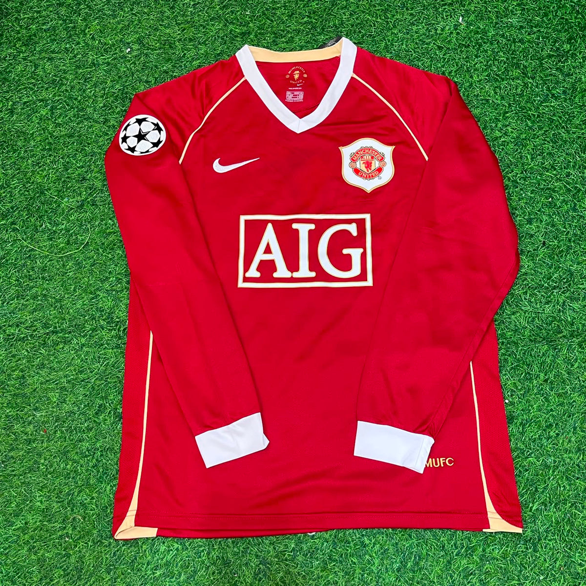 2006 Paul Scholes #18 Manchester United 2007 Red Golden Football Jersey – Front View