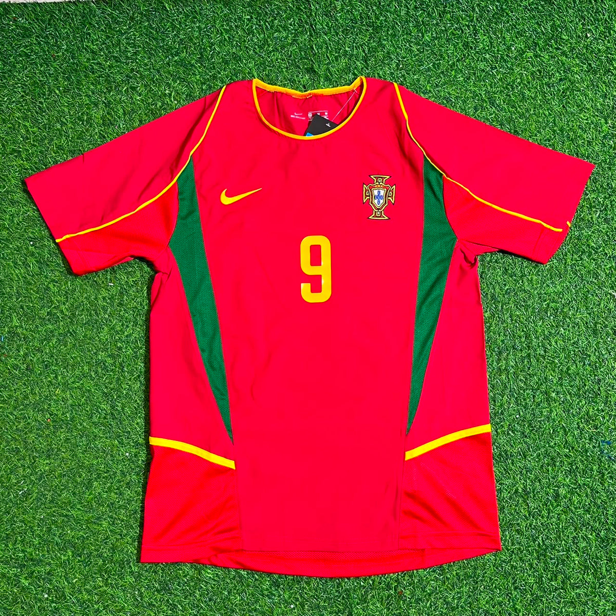 Pauleta #9 Portugal 2002 Retro Home Red Football Jersey – Front View
