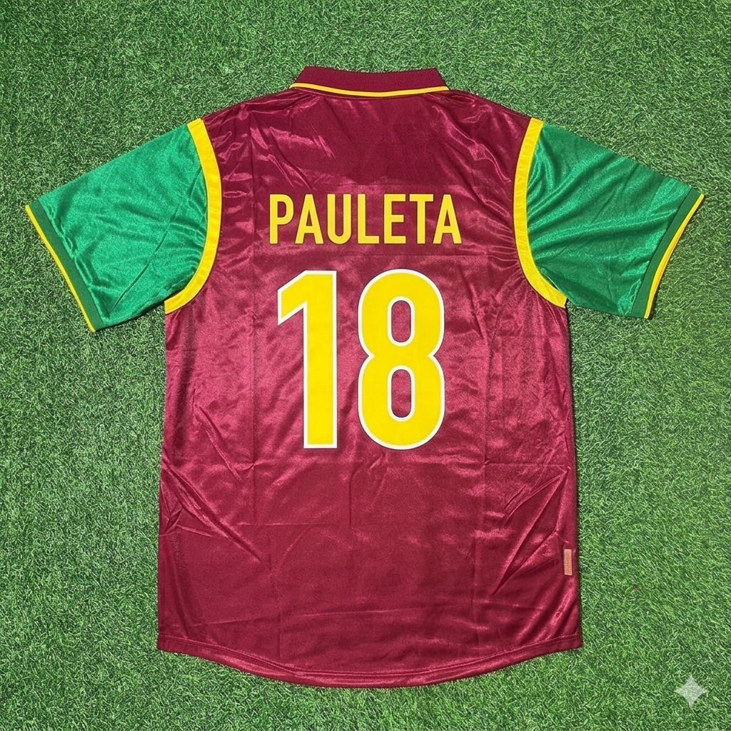 Portugal 1998 World Cup Retro Jersey – Pauleta #18 – Back View