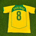 Brazil Retro Kit Jersey – | | – Paulinho 8– – Back View