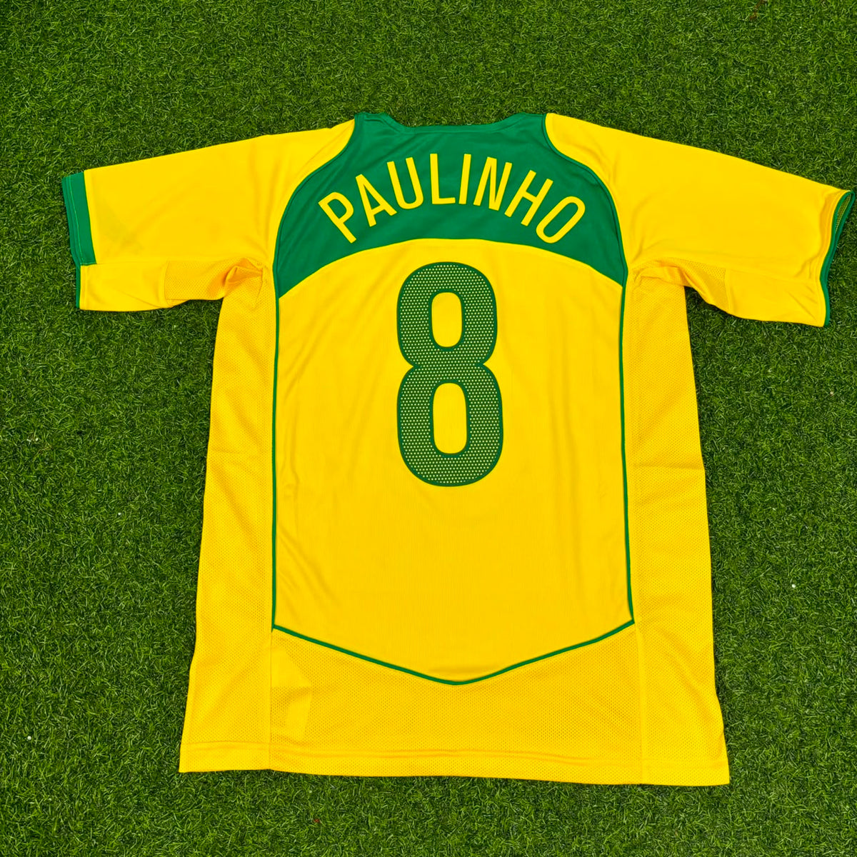Brazil Retro Kit Jersey – | | – Paulinho 8– – Back View