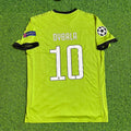 Paulo Dybala #10 Juventus 2017-2018 Season Third Green Retro Football Jersey – Back View