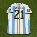Argentina 2018 World Cup Home Retro Jersey – Paulo Dybala #21 – Back View