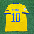 2017/18 Paulo Dybala Juventus Yellow Retro Football Jersey – Back View