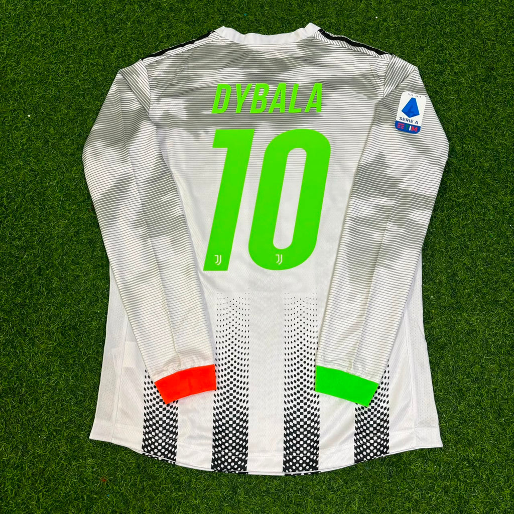 Paulo Dybala #10 Juventus 2019-2020 Long Sleeve Retro Football Jersey – Back View