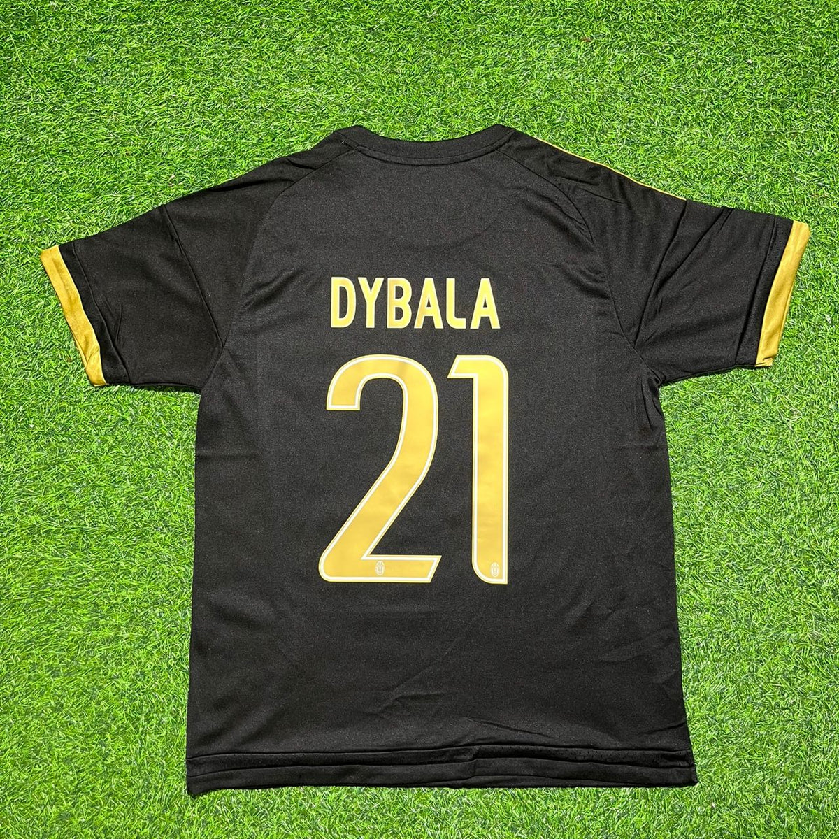 Juventus Black Retro Football Jersey – Paulo Dybala – Back View
