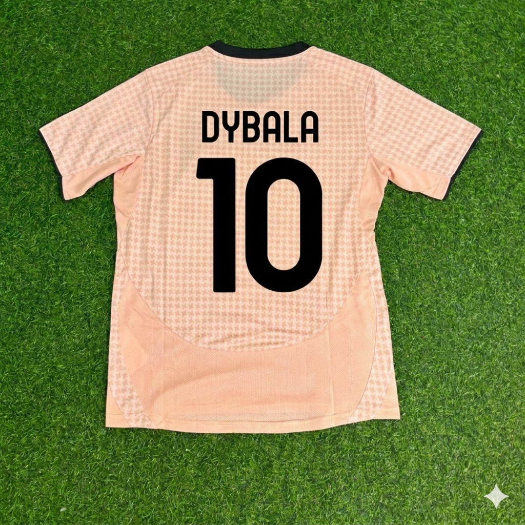 Juventus Away Retro Football Jersey – Paulo Dybala 10 – Back View