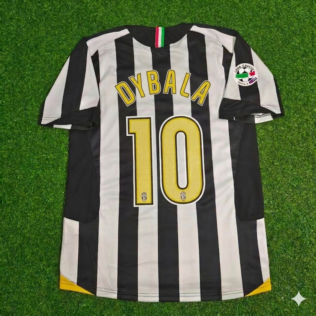 Paulo Dybala Juventus Retro Football Jersey – Back View