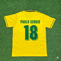 1994 Brazil World Cup Paulo Sergio #18 Final Retro Football Jersey – Back View