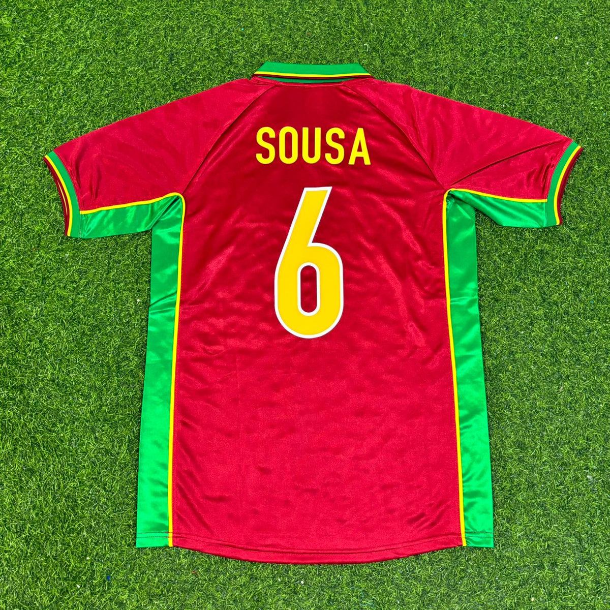 Portugal 1998 World Cup Retro Jersey – Paulo Sousa #6 – Back View