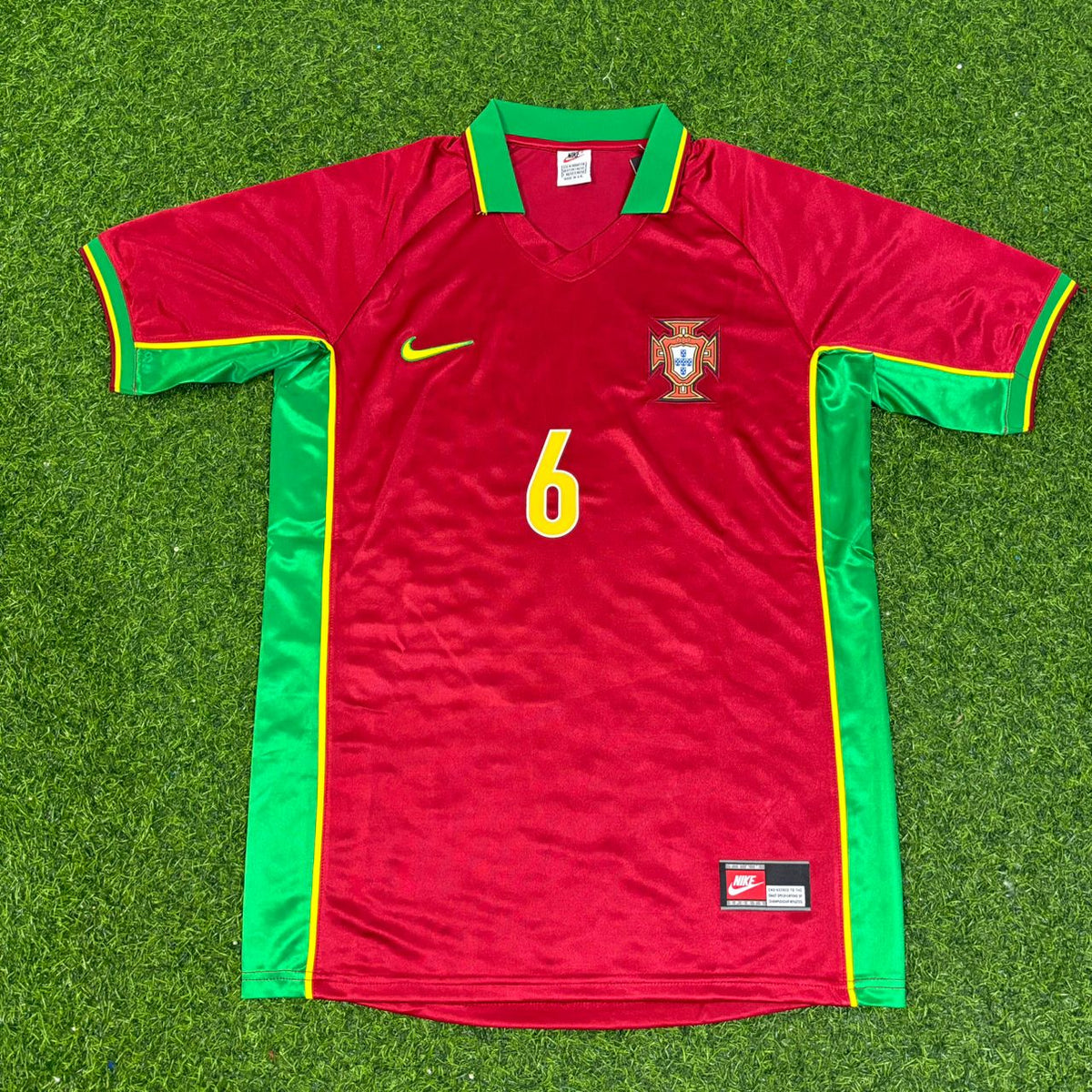 Portugal 1998 World Cup Retro Jersey – Paulo Sousa #6 – Front View