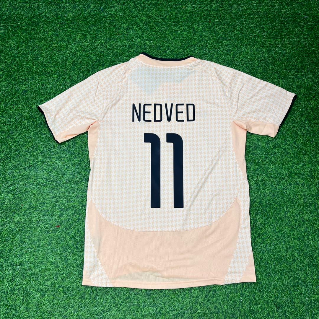 Juventus 2003-2004 Away Retro Football Jersey – Pavel Nedvěd #11 – Back View