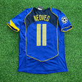 Pavel Nedved Juventus 2004-2005 Blue Retro Jersey Soccer Kit | | – Back View