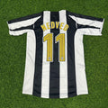 Pavel Nedvěd #11 Juventus 2004-2005 Black White Home Retro Football Jersey – Back View