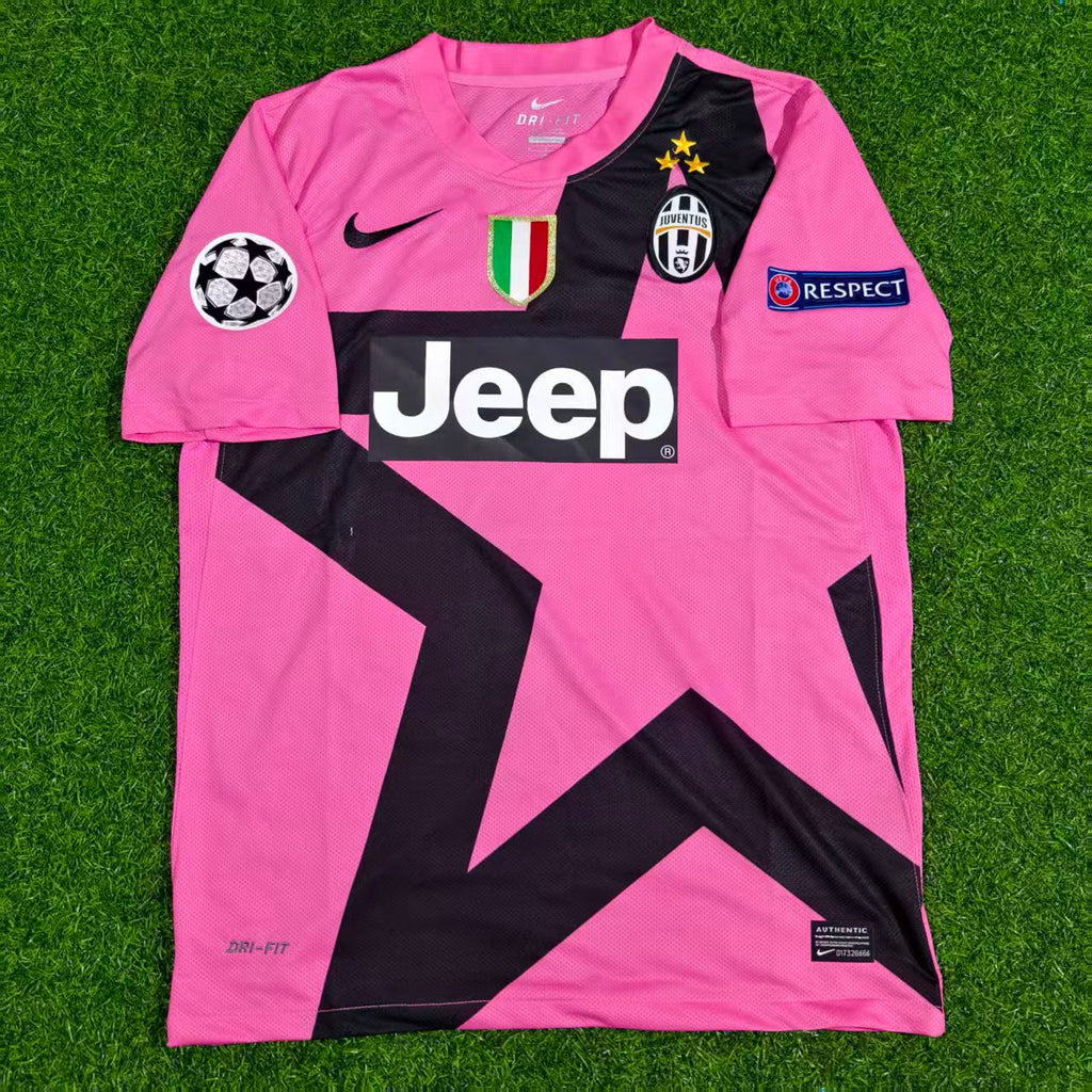 Pavel Nedved Juventus Pink Retro Football Jersey – Front View