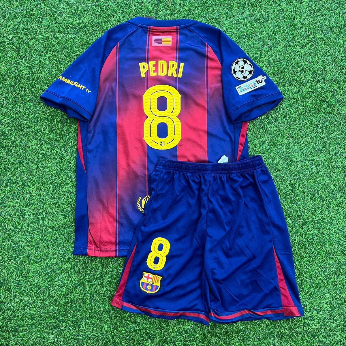 2026 Pedri Barcelona Home Kids Football Jersey – Back View