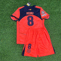 2026 Pedri Barcelona Orange Kids Football Jersey – Back View