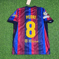 2027 Pedri #8 Barcelona Champions League Patch Home Football Jersey – Back View