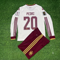 Pedri Spain 2026 World Cup Away Long Sleeve Kids Football Jersey – Back View
