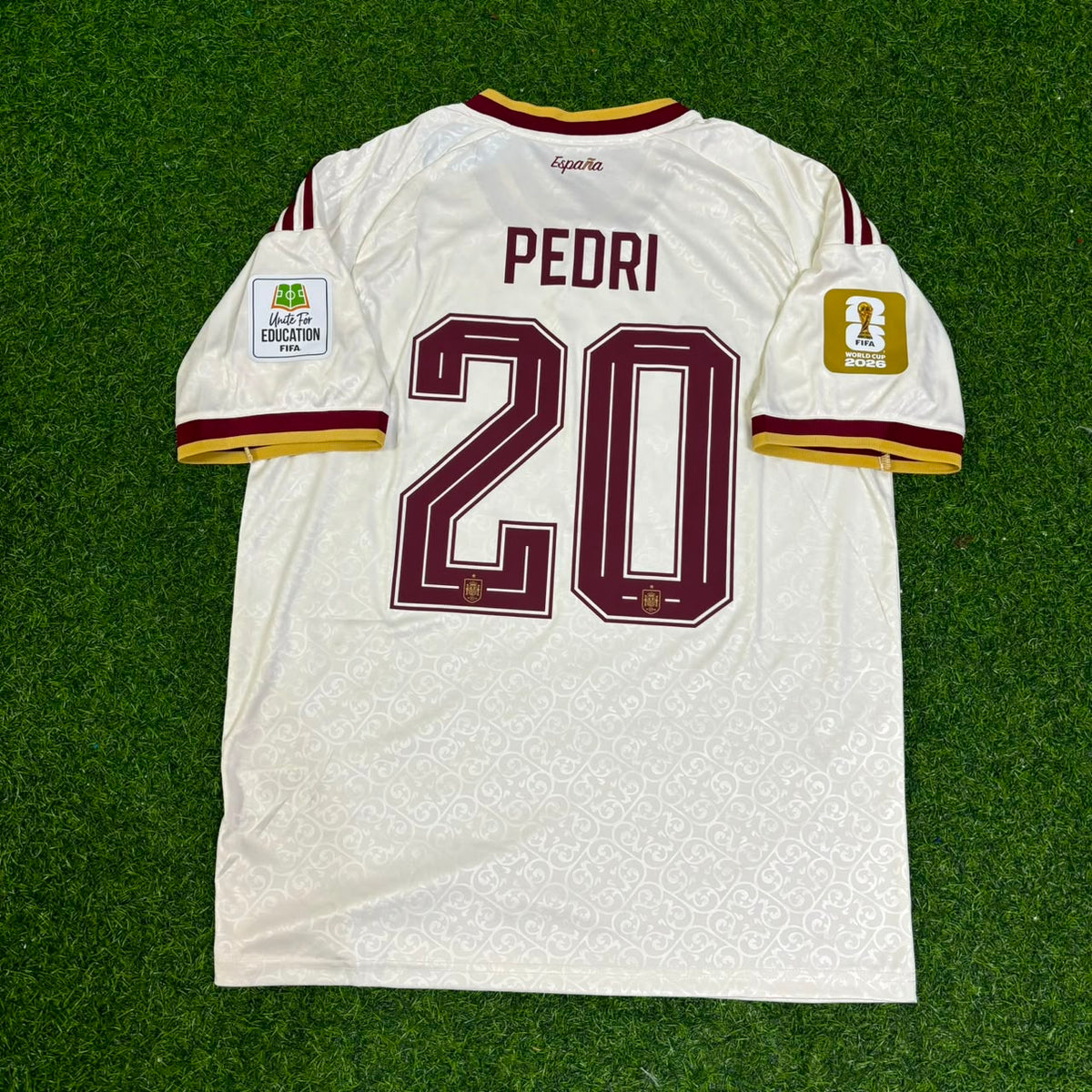Spain 2026 World Cup Away Football Jersey – Pedri 20- – Back View