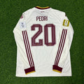 Pedri #20 Spain 2026 World Cup Away Long Sleeve Jersey – Back View