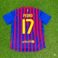 2011/12 Pedro Barcelona Retro Home Football Jersey – Back View