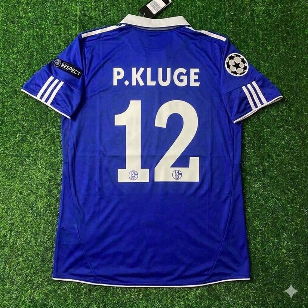 2010/11 Peer Kluge 12- Schalke 04 Season Retro Champions League Football Jersey – Back View
