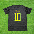 Pele Brazil Black Retro Football Jersey Collection – Back View