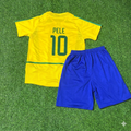 Pelé 10- Brazil Retro Kids Football Jersey – Back View